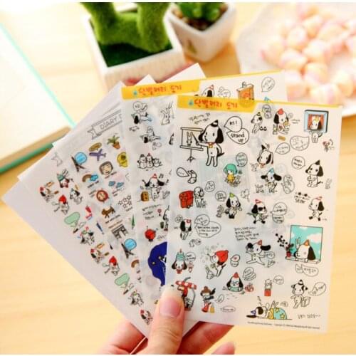 4pcs Kawaii girl life sticker diy decoration sticker for album scrapbooking stationery sticker gift for kids