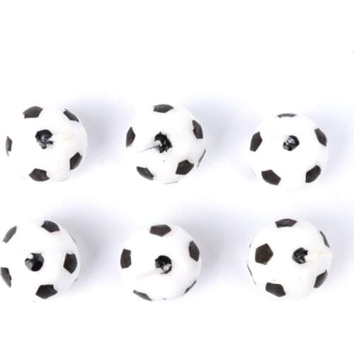 6Pcs/Set Soccer Ball Football Candles For Birthday Party Kid Supplies Decoration85WC