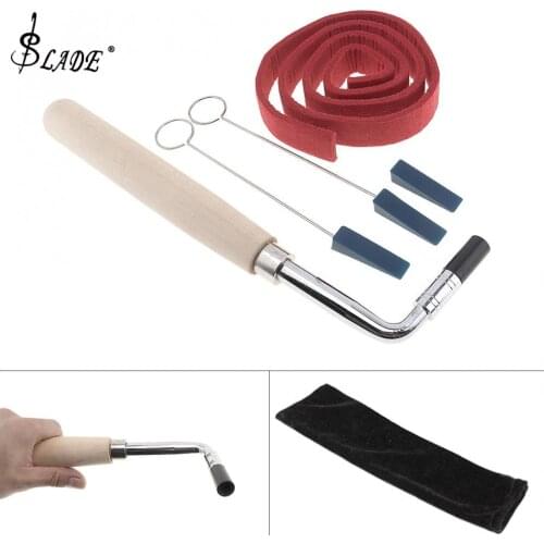 6pcs/set High-Quality Professional Piano Tuning Hammer Piano Tuning Tool Kit with Black Bag for Piano