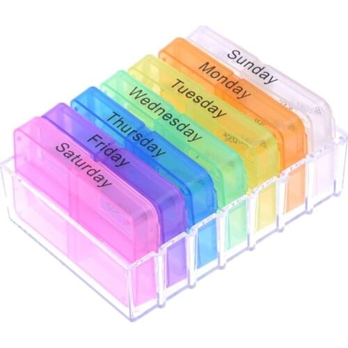 7 Day Tablet Pill Boxes Storage Organizer Container Case