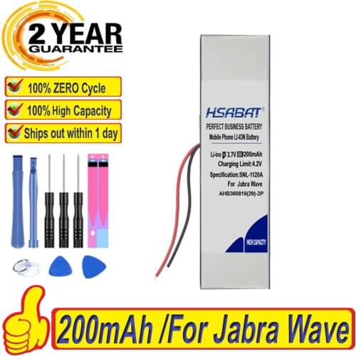 Top Brand 100% New 200mAh AHB360819(29)-2P Battery for Jabra Wave Batteries + free tools