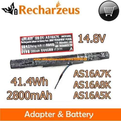 Sunshine Genuine 14.8V 2800mAh For ACER AS16A5K AS16A6K AS16A7K AS16A8K Laptop Battery For Acer Aspire E5 Series N16Q2