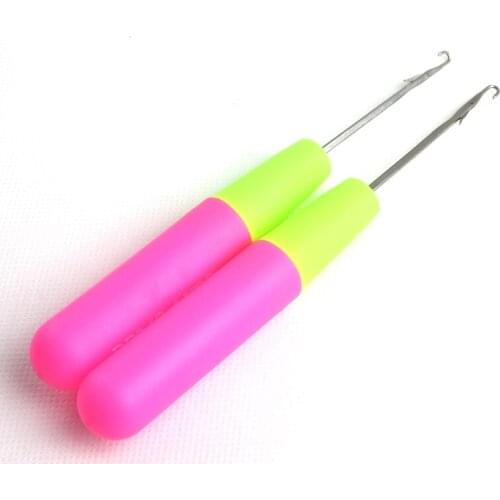 FREE SHIPPING 50pcs Plastic handle Crochet Hooks Needle for Dreadlock Interlocking Lock Hair Micro Braiding Hook Needle