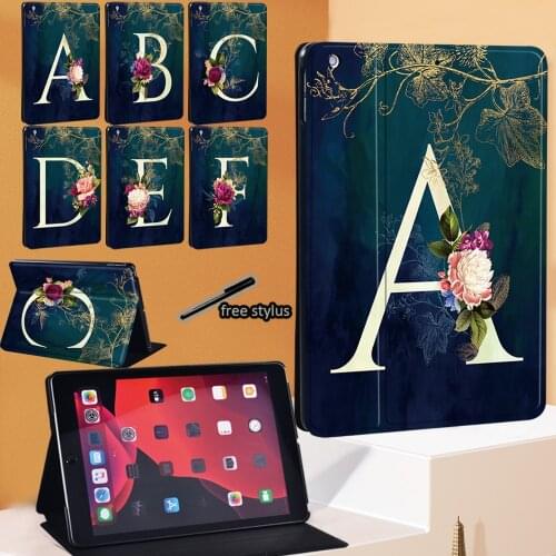 Letter Series Tablet Case for Apple IPad Air 4 10.9"/8th 10.2" 7th/5th 6th/Pro 11" 10.5" 9.7"/IPad 234/Mini 12345/Air 1 2 3+ Pen