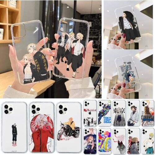 Anime MOTO tokyo revengers Phone Case Transparent For iphone 5 6 7 8 11 12 s c se plus mini x xs xr pro max soft shell