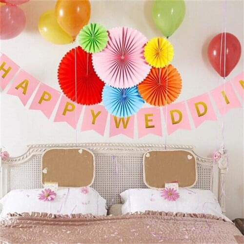 Decorative Paper Fan Hanging Decorations Paper Rosettes Pinwheel Fans Background Birthday Party Baby Showers Weddings Decor