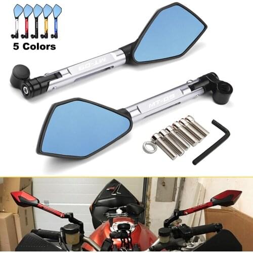 For YAMAHA MT09 2014-2020 MT-09 Tracer 900 GT FZ-09 XSR900 MT-09 2PCS Mirror Motorcycle Accessories Aluminum Rearview Mirror