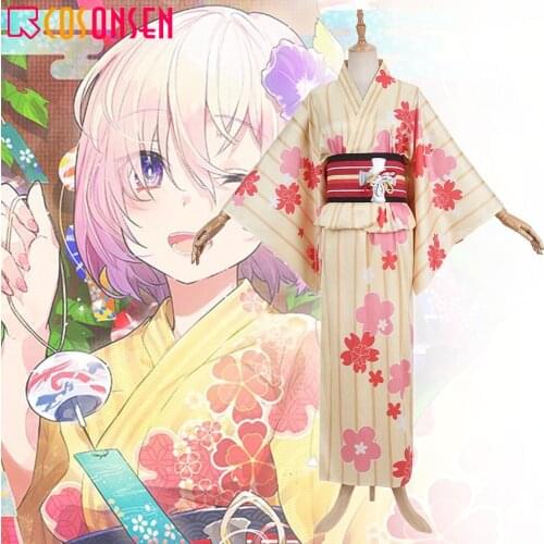 Fate Grand Order FGO×Google Play Mash Kyrielight Cosplay Costume Anime Kimono COSPLAYONSEN All Sizes