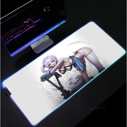 NieR Replicant RGB Mouse pad gamer carpet notbook computer mousepad gaming mouse pads gamer keyboard mouse mat laptop xl led rug