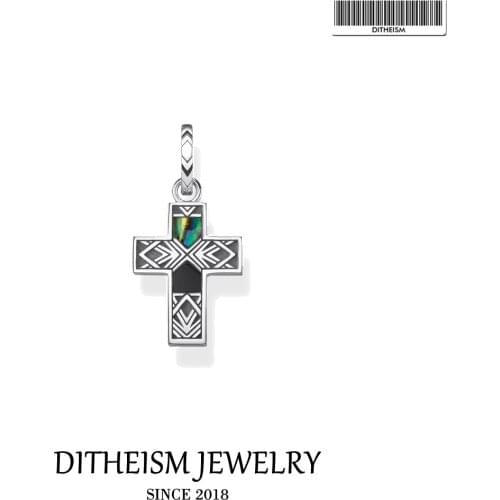 Pendant Cross 925 Sterling Silver fit Necklace 2021 Summer New Fine Jewelry Vintage Europe Bijoux Ethnic Gift For Women Men