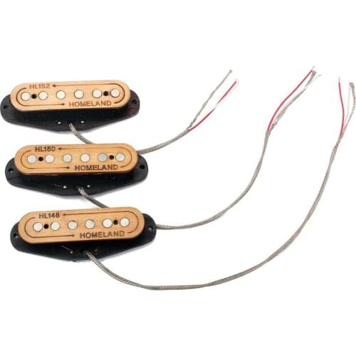 Hand Wound Strat Set Wood Pickups Alnico 5 Guitar Pick Ups