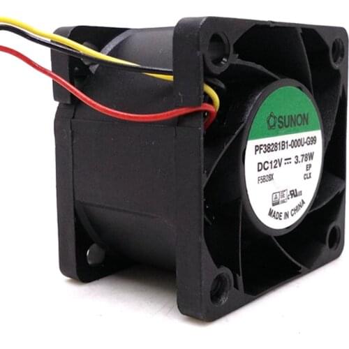 38mm cooling fan Original For Sunon PF38281B1-000U-G99 DC12V 3.78W 38x38x28MM 3.8cm 3Lines Tachometer Signal Cooling fan