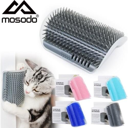 Cat Self Groomer Brush Pet Grooming Supplies Hair Removal Comb for Cat Dog Hair Shedding Trimming Cat Massage Device with catnip