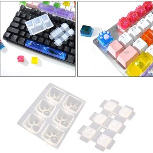 Silicone Keycap Molds kit, Handmade Crystal Resin Mould for Key Caps of Gaming Mechanical Keyboards DIY Molds & Key Puller