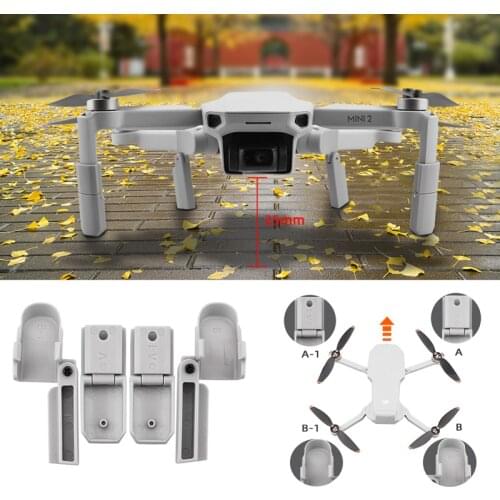 Foldable Landing Gear Leg For DJI Mini 2 Height Extender Support Protector Feet Extension For Mavic Mini 2 Drone Accessories