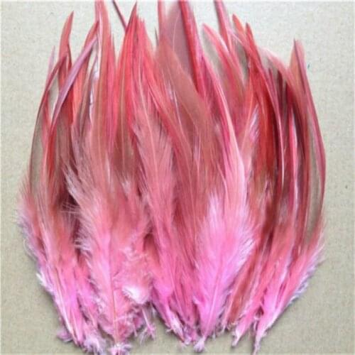 High quality 50pcs pink beautiful 10-15cm/4-6inches natural pheasant neck feathers DIY clothing hat decoration