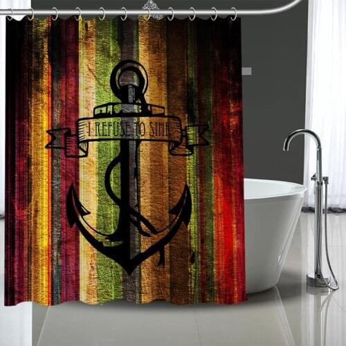 Custom Anchor Shower Curtain Modern Fabric Bath Curtains Home Decor Curtains More Size Custom Your image