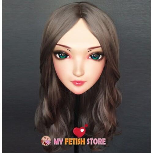 ZI-06) Gurglelove Female Sweet Girl Resin Half Head Kigurumi BJD Mask Cosplay Japanese Anime Role Lolita Mask Crossdress Doll