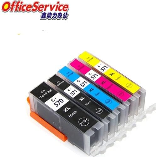1Set PGI-570 CLI-571 PGI570XL Compatible Ink Cartridge For Canon MG5753 MG6850 MG6851 MG6852 MG6853 TS6050 TS6051 TS6052 Printer