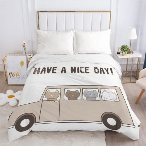 1pc Children Cartoon Duvet cover Quilt/Blanket/Comfortable Case 140x200 Single Size Cute Bedding for child kids baby ash
