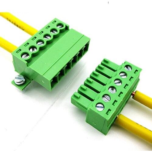15EDGRKC 2/3/4/5/6/7/8/9/10/11/12/13/14/15/16 pin screw terminal block connector 3.5MM pitch PLUG + SOCKET 2EDG 2p 3p 4p 5p 6p