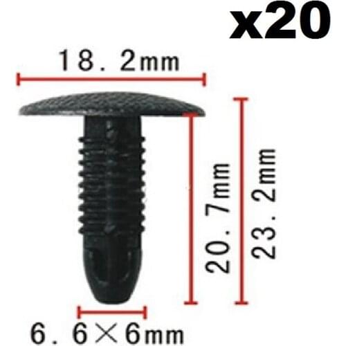 20pcs Fastener Rivet Retainer Clip Trim Panel For Honda 90667-SA0-0030 For Nissan