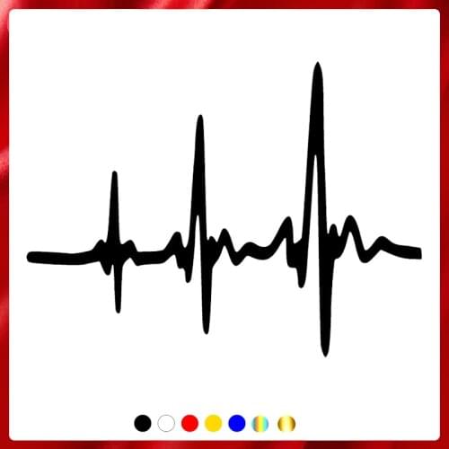 40473# Die-Cut Vinyl Decal Heartbeat Car Sticker Waterproof Auto Decors on Car Body Bumper Rear Window