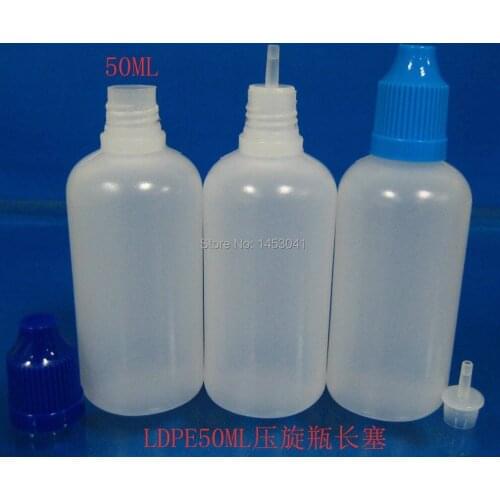 50ML Lot 1000PCS Plastic Dropper Bottles With Childproof Cap & Long Thin Tip Used To Dispense Most Liquid