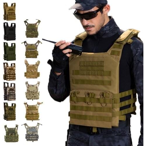 600D Hunting Tactical Vest Military Molle Plate Carrier Magazine Airsoft Paintball CS Outdoor Protective Lightweight Vest Z510