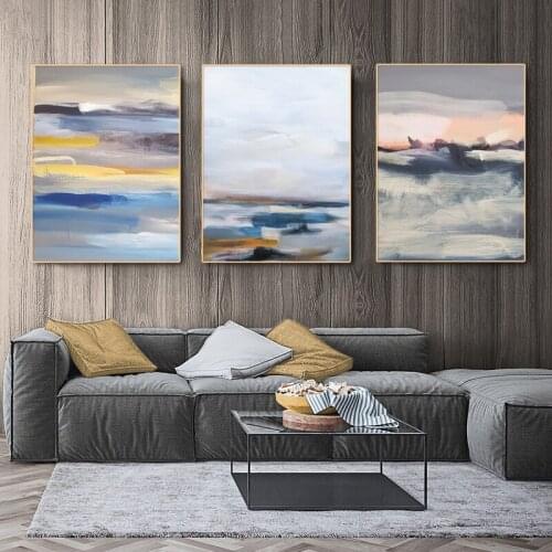 Abstract Minimalism Hand Painted Paint Painting Modern Canvas Art Fashion Wall Pictures for Living Room Decorative Posters