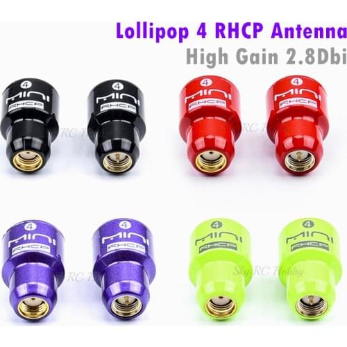 High Gain 2.8Dbi 5.8G Lollipop 4 RHCP Antenna FPV Transmitter/Receiver SMA/RP-SMA Antenna for RC FPV Racing Drone Part