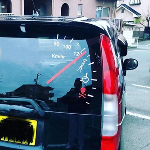 Car Sticker Speeding Safe Warning Funny Speedometer Cluster Car Decal Sticker Vinyl Window Bumper Decoration Fashion Car-styling