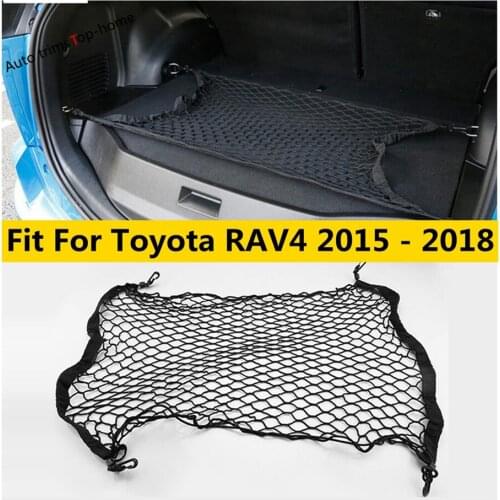 Yimaautotrims Elastic Rear Back Cargo Trunk Storage Organizer Luggage Net Holder Cover Kit Fit For Toyota Rav4 Rav 4 2015 - 2018