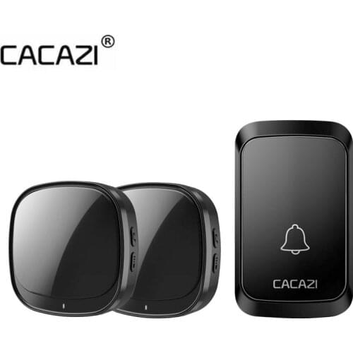 CACAZI Wireless Waterproof USB Doorbell 300M Range Home Intelligent Door Bell Chime 1 2 Button 1 2 3 Receiver 2021 Newest