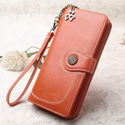 Long Women Phone Wallets Clutch Bag Female Party Hand Bag Hasp Card Holder With Inner Zipper Coin Purse Money Bag