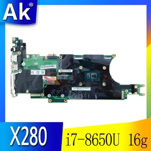 For Lenovo ThinkPad x280 i7-8650U 16g laptop motherboard integrado FRU:01LX696 02HL355 01LX684 02HT352 01LX692 100% test ok