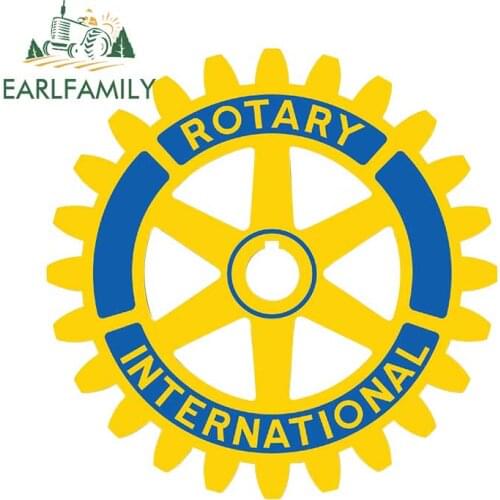 EARLFAMILY 13cm x 13cm For Rotary Club Logo Decal And Car Stickers Waterproof Air Conditioner Body For Car Personality