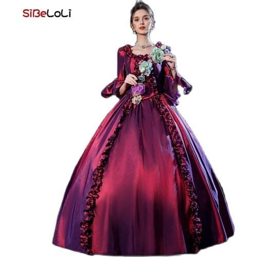 High-end Southern Belle Victorian Fancy Dress Reenactment Marie Antoinette Ball Gown Theater Costume
