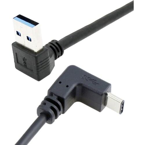 CYSM Data Cable 3.1 A Male Usb For Laptop Tablet Phone Reversible Angled To 90 Degree Up