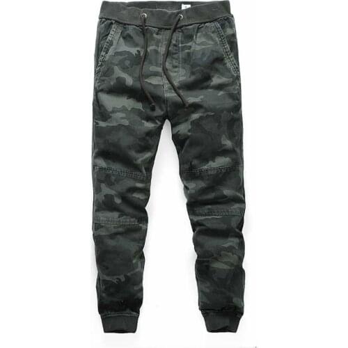 Camouflage Joggers Man Cargo Pants Cotton Casual Trousers Military Army Style Korean Fashion Loose Baggy Pants Men Clothing