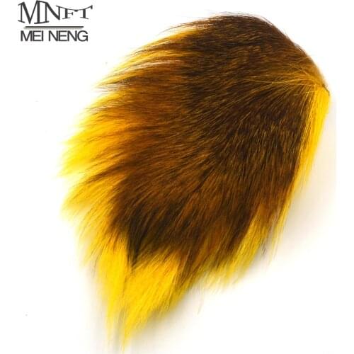 MNFT Dyed Deer Tail Hair Fur Bucktails Buck Fly Tying Saltwater Flies Dry for Fly Tying Material Yellow Green Blue Natural Color