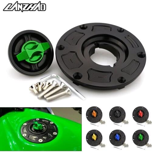 NINJA Motorcycle Fuel Tank Cover Cap CNC Aluminum Accessories for Kawasaki Ninja 250 300 Z250 Z300 2017 2018 2019 2020 2021