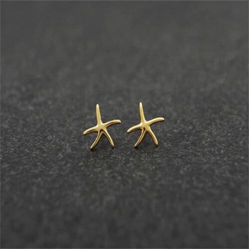 Fashion starfish stud earrings zinc alloy stud earring for women