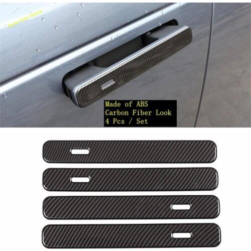 Lapetus Side Door Handle Catch Doorknob Decoration Cover Trim For Land Rover Range Rover Evoque L551 2020 2021 Carbon Fiber Look