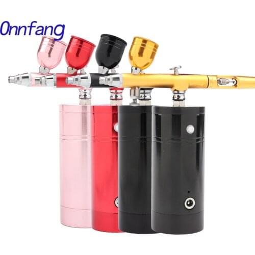 Onnfang Airbrush Portable Wireless Compressor Spary gun Used For Make up Art Body Cake Model Car Water Filling Sprayer Airbrush