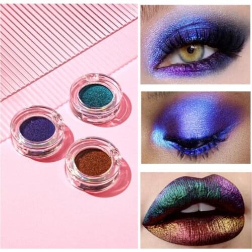 Optical Chameleon Light Change Eyeshadow Palette Diamond Highlight Eye Shadow Longlasting Nail Power Shiny Eye Makeup QBMY