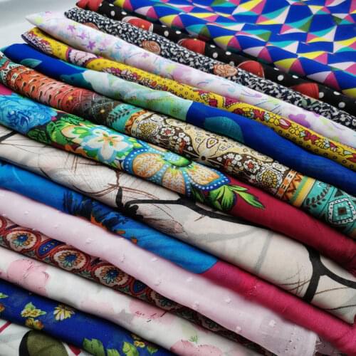 On Sale 5 yards Printed Chiffon Fabric for Women Dress Scarf Trousers Skirt Floral Sewing Craft Tissue