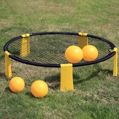 Net For Spike Ball Game Replacement Net Compatible Beach Tennis Game Spike Ball Net Mini Volleyball 2-Pack With Pump Net