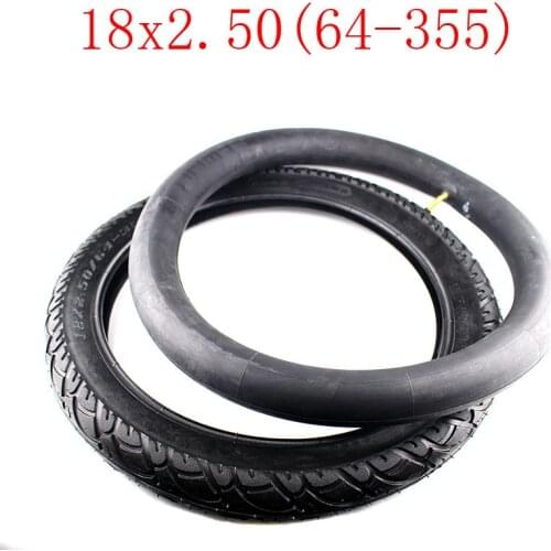 Super 18 Inch Electric Bicycle Tire 18x2.50 64-355 Tire Inner Tube Fits Electric Motorcycle Battery Tricycle 18x2.5 Tube Tyre