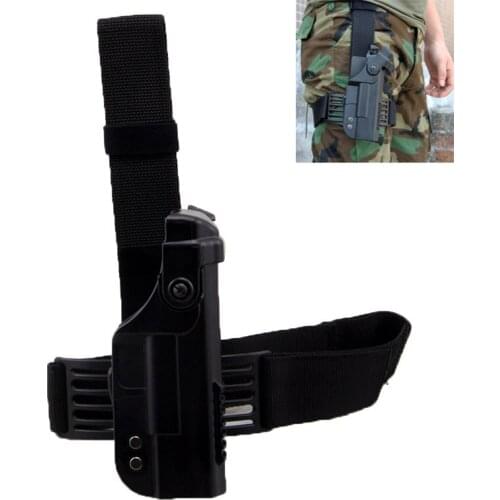 Tactical Glock 17 22 Pistol Holster Military Glock Gun Accessories Double Protective Gun Holster Quick Drop Leg Holster Gun Case